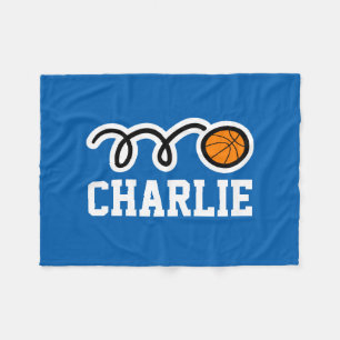 Personalisierte Namens-Basketball-Flanelldecken Fleecedecke
