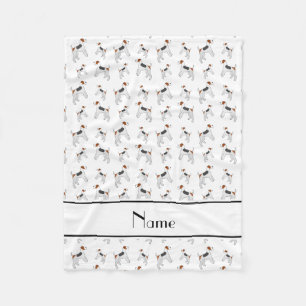 Personalisierte Namens Fox-Terrier Hunde Fleecedecke