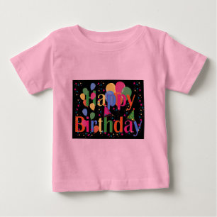 Personalisierte Namens Geburtstagsfeier Kunst Baby T-shirt