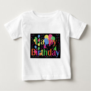 Personalisierte Namens Geburtstagsfeier Kunst Baby T-shirt