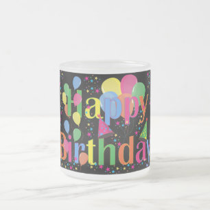 Personalisierte Namens Geburtstagsfeier Kunst Mattglastasse