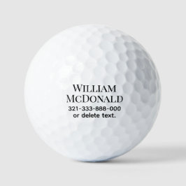 Personalisierte Namens-Golfbälle Vorlage DISPLAY 8 Golfball