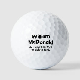 Personalisierte Namens-Golfbälle Vorlage FUN RETRO Golfball