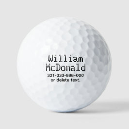 Personalisierte Namens-Golfbälle Vorlage FUN RETRO Golfball