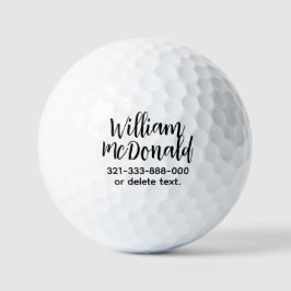 Personalisierte Namens-Golfbälle Vorlage SCRIPT 31 Golfball