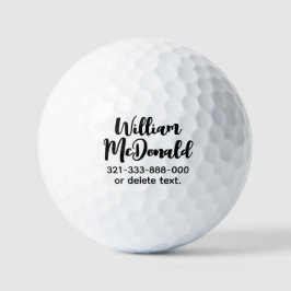 Personalisierte Namens-Golfbälle Vorlage SCRIPT 38 Golfball
