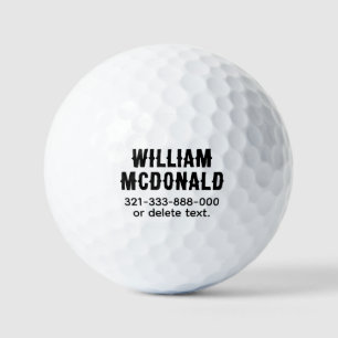 Personalisierte Namens-Golfbälle Vorlage VINTAGE 1 Golfball