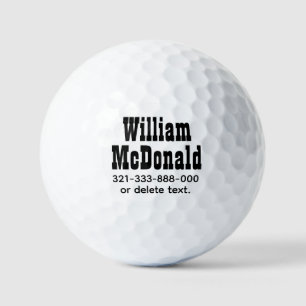 Personalisierte Namens-Golfbälle Vorlage VINTAGE 5 Golfball