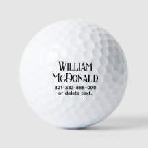 Personalisierte Namens-Golfbälle Vorlage VINTAGE 9