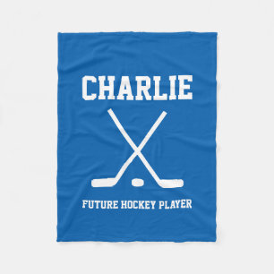 Personalisierte Namens-Hockeyspieler-Flanelldecke Fleecedecke