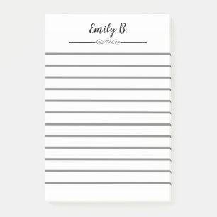Personalisierte Namens-Post-it-Notizen mit Linien Post-it Klebezettel