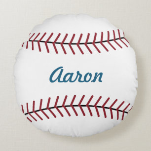 Personalisierte Namens-Sport-Kinder-Baseball-Kisse Rundes Kissen