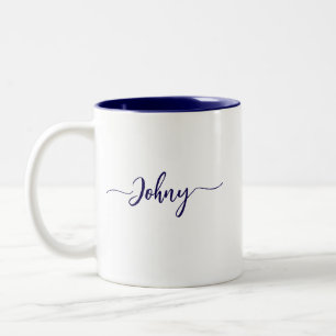 Personalisierte Namens-Tasse Zweifarbige Tasse