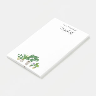 Personalisierte Namens-Topfpflanzen Monstera Schri Post-it Klebezettel