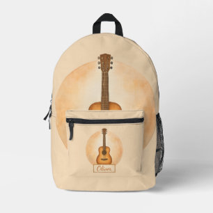 Personalisierte Namensakustikgitarre für Musiklieb Bedruckter Rucksack