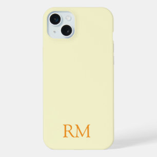 PERSONALISIERTE NAMENSANFANGSBUCHSTABEN STILVOLL M iPhone 15 PLUS HÜLLE