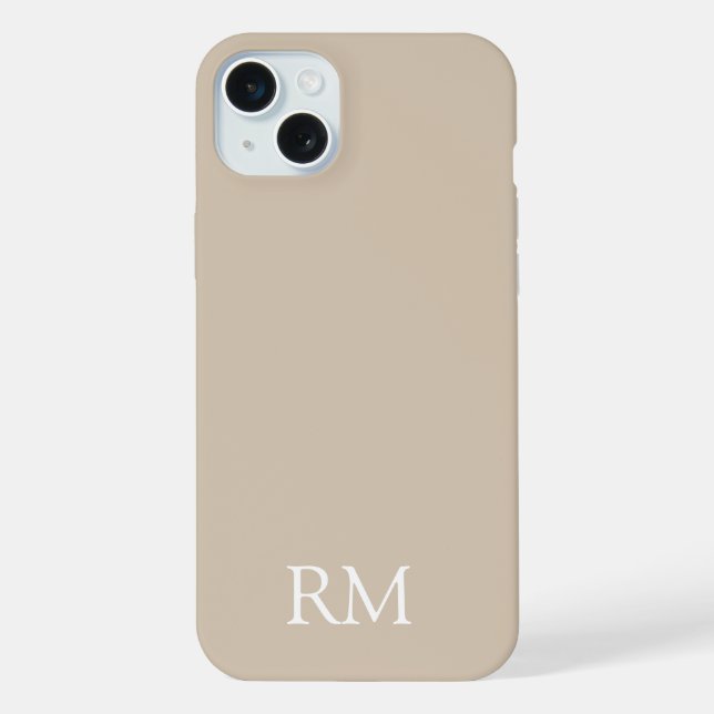 PERSONALISIERTE NAMENSANFANGSBUCHSTABEN STYLISCH M iPhone HÜLLE (Rückseite)