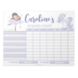 Personalisierte Namensaufgabe für Princess-Chart Notizblock