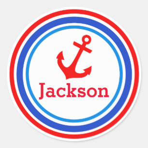 Personalisierte Namensaufkleber Runder Aufkleber