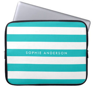 Personalisierte Namensauflösung Farbe und Weiße Laptopschutzhülle