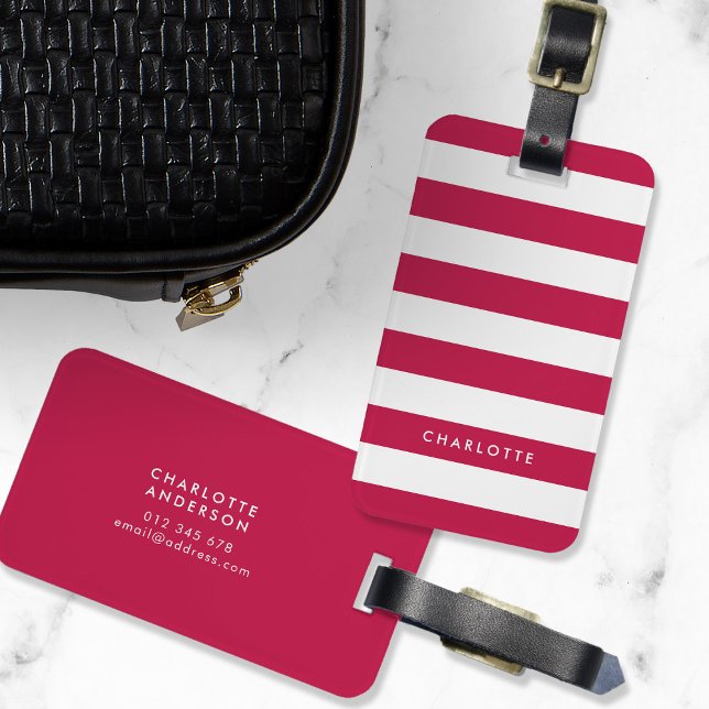 Personalisierte Namensauflösung Farbe und Weiße St Gepäckanhänger (Von Creator hochgeladen)