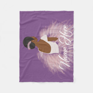 Personalisierte Namensballerina-afrikanischer Fleecedecke