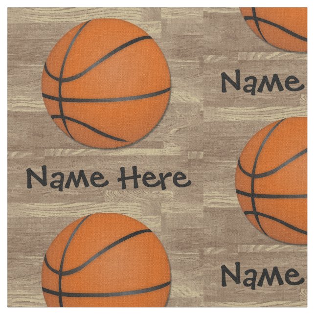 Personalisierte Namensbasketball-Orange/Brown Stoff (Nahaufnahme)