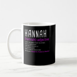 Personalisierte Namensbeschreibung Hannah Premium Kaffeetasse