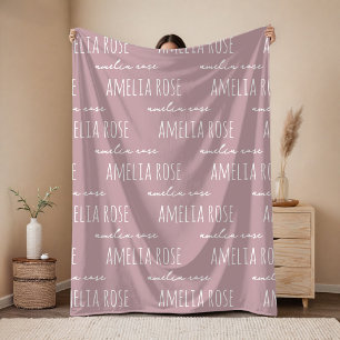 Personalisierte Namensdecke Jahrestag Geschenk für Fleecedecke