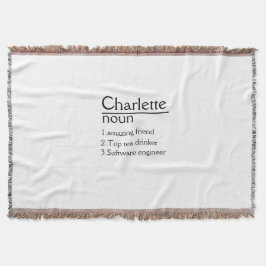 Personalisierte Namensdefinition Decke