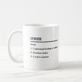 Personalisierte Namensdefinition Kaffeetasse