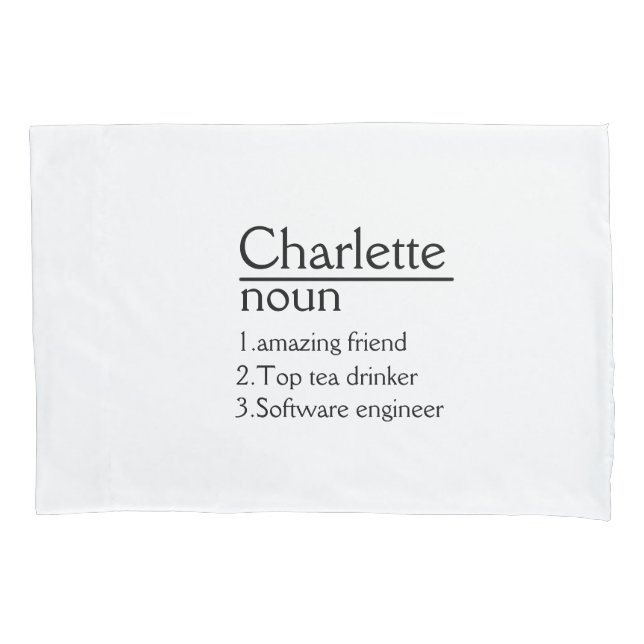 Personalisierte Namensdefinition Pillowcase Kissenbezug (Vorderseite)