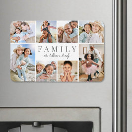 Personalisierte Namensfamilie FotoCollage Magnet