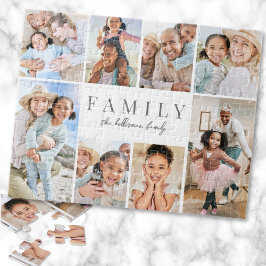 Personalisierte Namensfamilie FotoCollage Puzzle