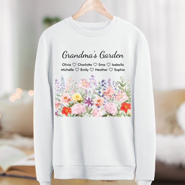 Personalisierte Namensfarbige Omas Garten Sweatshirt (Von Creator hochgeladen)