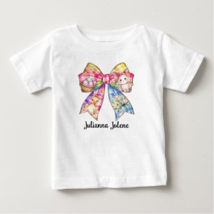 Personalisierte Namensfarbige Ostern Coquette Schl Baby T-shirt