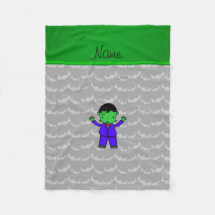 Personalisierte Namensfrankenstein Grauschläger Fleecedecke