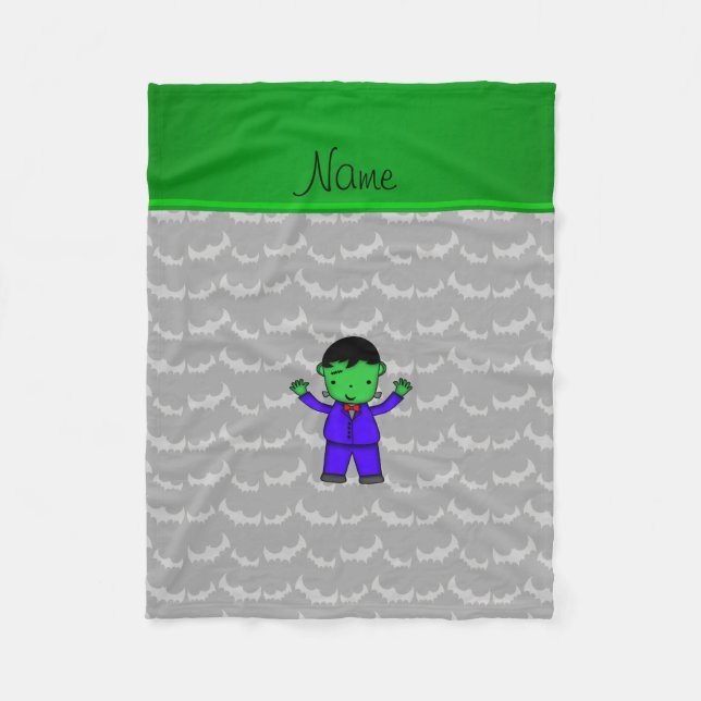 Personalisierte Namensfrankenstein Grauschläger Fleecedecke (Vorderseite)