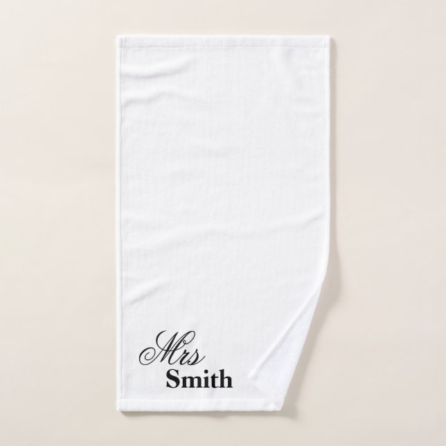 Personalisierte Namensfrau Smith White Handtuch (Handtuch)