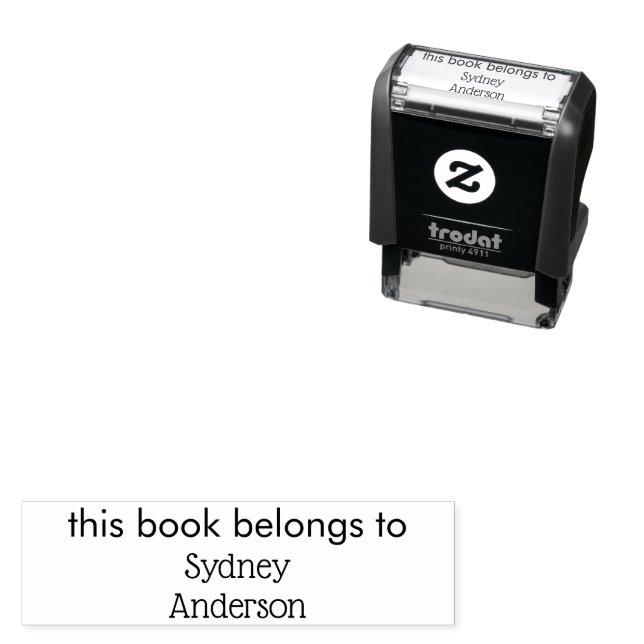 Personalisierte Namensgabe aus der Bibliothek des  Permastempel (Beispiel)