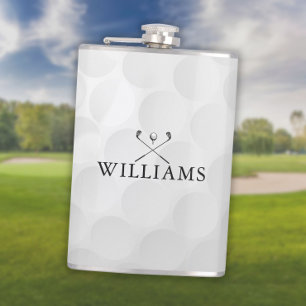 Personalisierte Namensgolfschläger und Ball Flachmann
