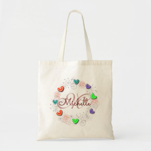 Personalisierte Namensmonogramm-Taschen-Tasche Tragetasche