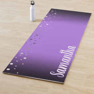 Personalisierte Namensnennung Imitat Silver Confet Yogamatte