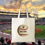 Personalisierte Namensnummer Baseball Sports Tragetasche<br><div class="desc">Personalisierter Name und Teamnummer Baseball Geschenk. Entwickelt von Thisisnotme©</div>