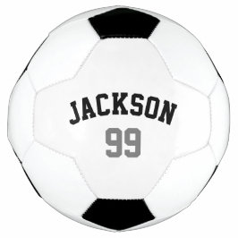 Personalisierte Namensnummer Minimalistisches Schw Fußball