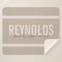 Personalisierte NamensSherpa Throw-Decke Sherpadecke
