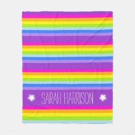 Personalisierte Namensstreifen für Regenbogen Fleecedecke