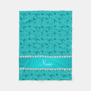 Personalisierte Namenstürkiszahl Skaten Fleecedecke