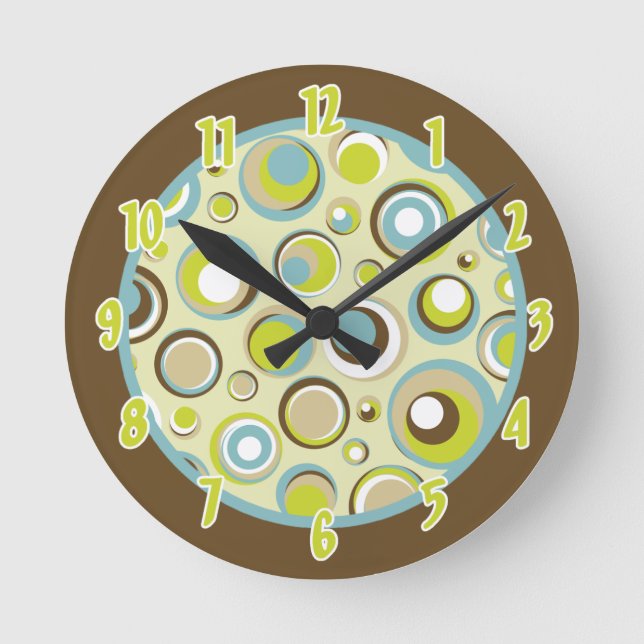 Personalisierte Namensuhr für den Retro-Kreis der  Runde Wanduhr (Vorderseite)