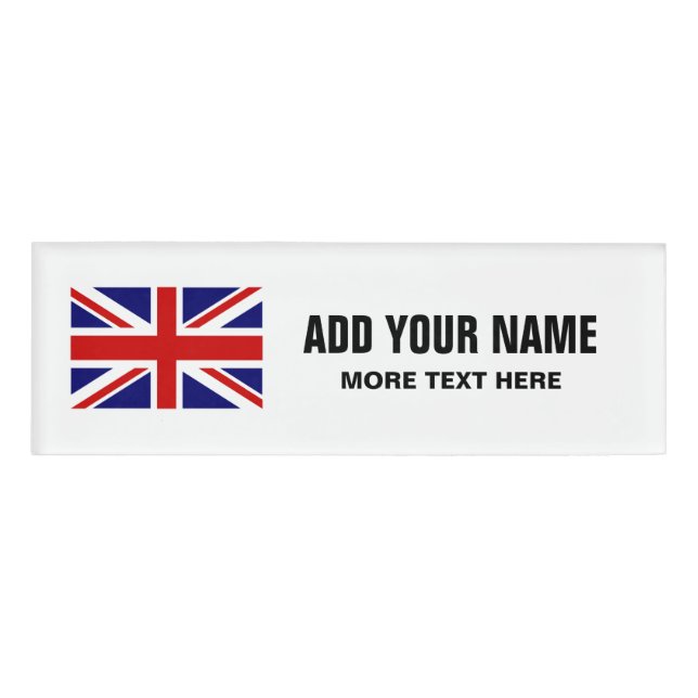 Personalisierte Namensumbauten der britischen Namenschild (Vorderseite)